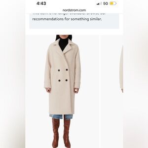 Maje Cream Teddy Jacket